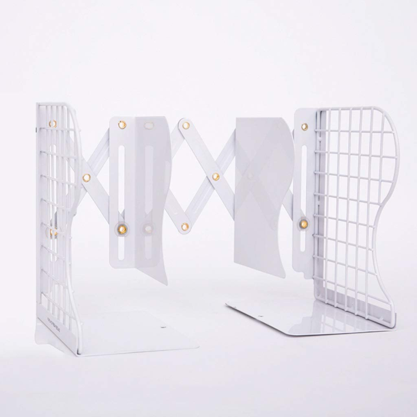 1 Pc Adjustable Bookend – Telescopic, Nonslip Book Stand (Random Color)