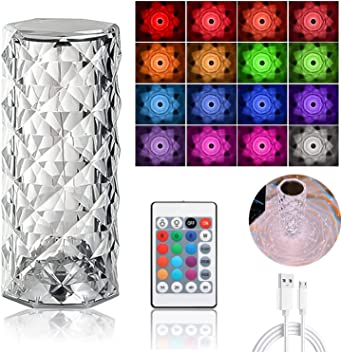 Diamond Rose Crystal Touch Lamp with Remote – 16 Color Bedside Light
USB Rechargeable Acrylic Crystal Table Lamp – Romantic Rose Shadow
16 Colors Diamond Crystal LED Lamp – Touch & Remote Control Bedside Lamp