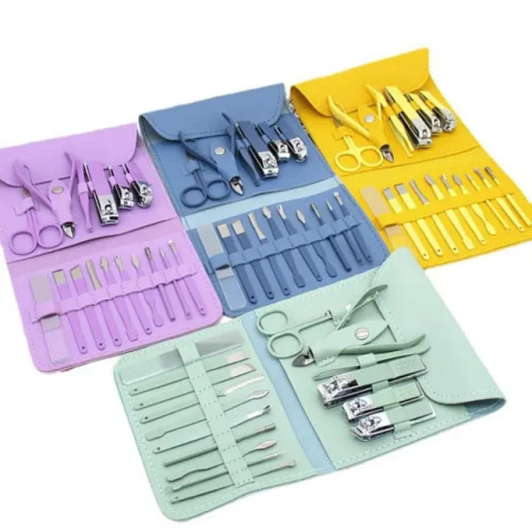 16-in-1 Professional Stainless Steel Manicure & Pedicure Nail Care Set