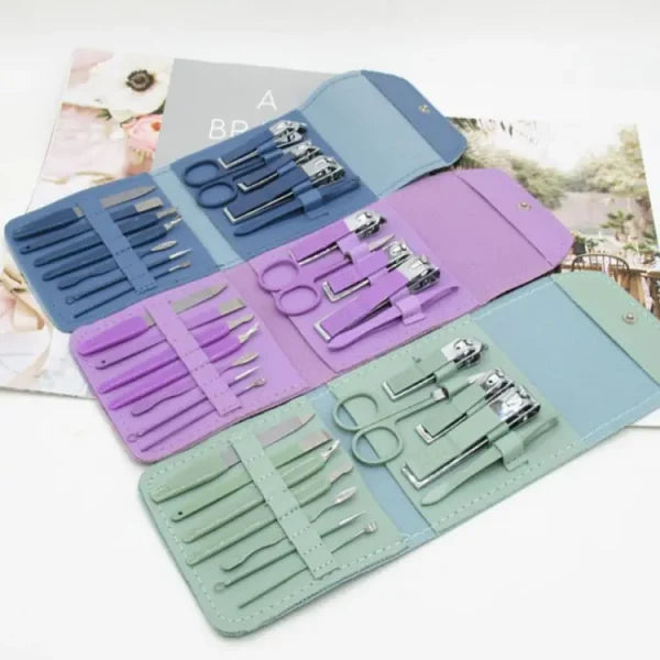 16-in-1 Professional Stainless Steel Manicure & Pedicure Nail Care Set