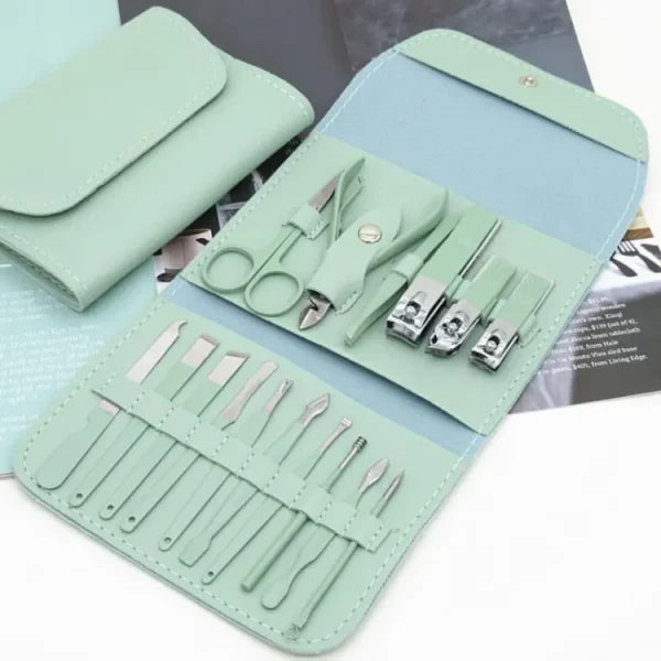 16-in-1 Professional Stainless Steel Manicure & Pedicure Nail Care Set