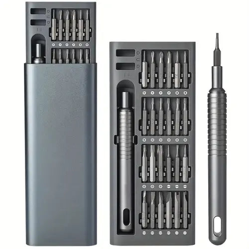 24 in 1 Precision Mini Magnetic Screwdriver Set for all tech enthusiasts, DIYers, and professionals designed for precision repair for servicing phones, tablets, laptops, computers, PCs, game controllers, watches, and more