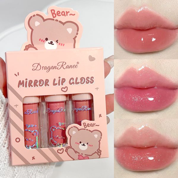 3 Pc Mirror Lip Gloss Set | Tinted Lip Balm + Hydrating Lip Oil + Plumping Gloss | Non-Sticky Lip Glow Stain (Random Shades)