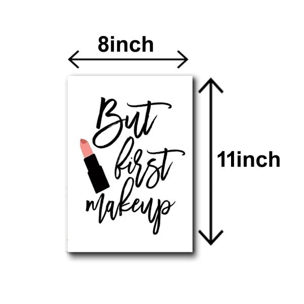 Set of 5 Makeup-Themed Wall Art – Perfect for Girls' Room Decor