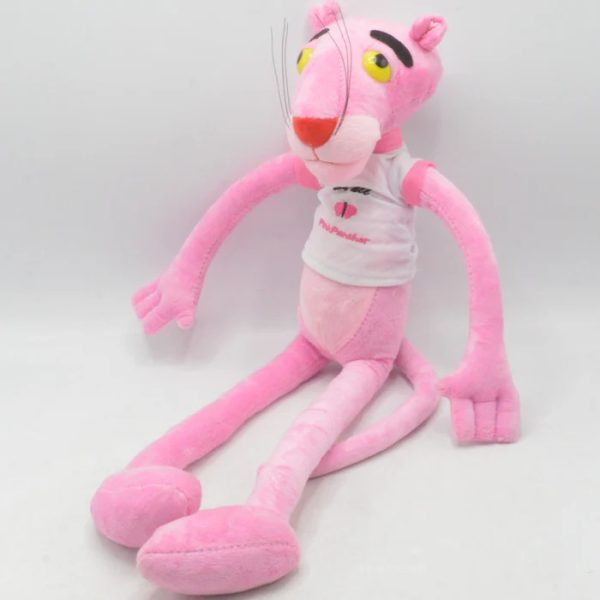 "60cm Pink Panther plush toy for kids – soft and safe stuffed animal with cute design"