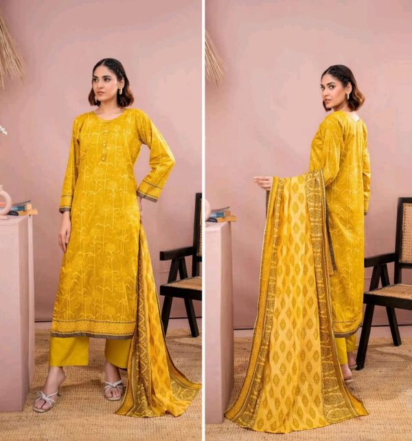 Zesh 3 Piece Unstitched Lawn Suit – Summer 2025 Drop 27 by Zaman Textile – Digital Printed Lawn Shirt, Dupatta, and Dyed Trouser