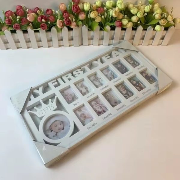 Newborn Baby My First Year Photo Frame – 12 Months Milestone Keepsake
