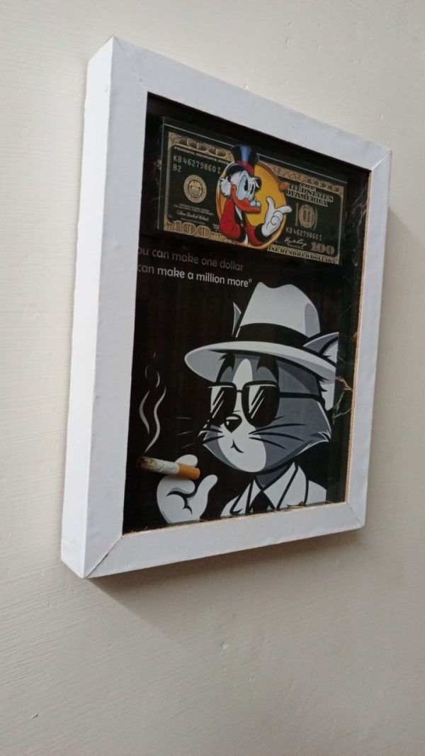Wall Art Frame for Living Room – Wooden Frame with Glass Front & PVC Border