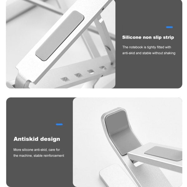 Adjustable Laptop and Tablet Stand, designed for ultimate comfort, portability, and durability. Perfect for laptops, tablets, and devices ranging from 10 to 15.6 inches