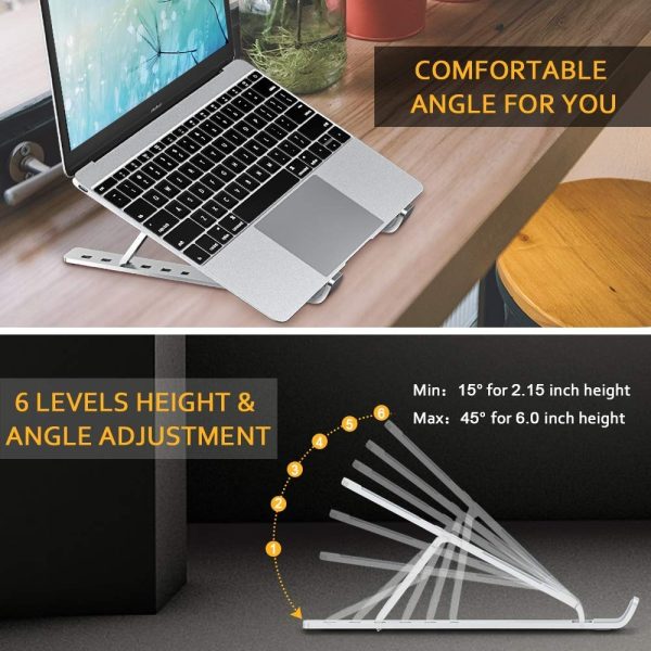Adjustable Laptop and Tablet Stand, designed for ultimate comfort, portability, and durability. Perfect for laptops, tablets, and devices ranging from 10 to 15.6 inches