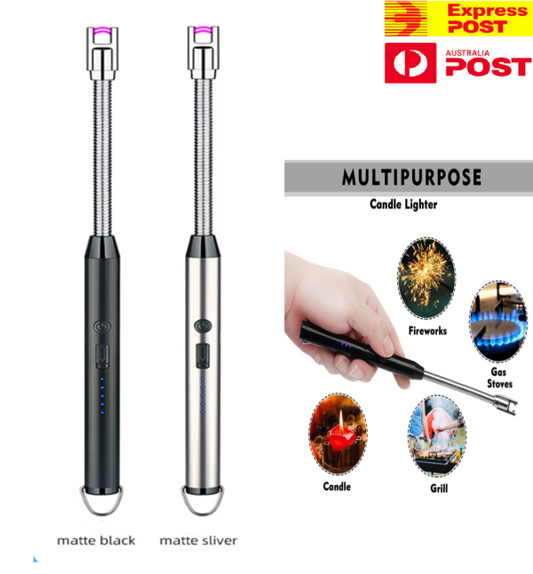 Arc Electric Rotatable Neck Windproof Lighter with USB Charging & LED Battery Display