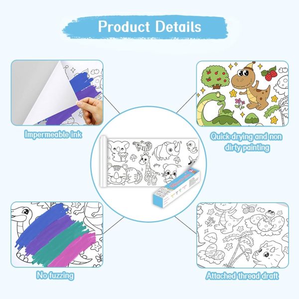 extra-long coloring paper roll – a fun, mess-free way for kids to explore art, express ideas, and develop motor skills!