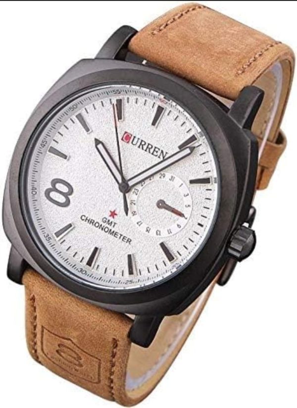 Curren GMT Chronometer Premium Leather Wristwatch for Men