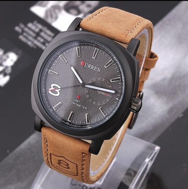 Curren GMT Chronometer Premium Leather Wristwatch for Men