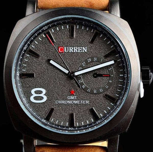 Curren GMT Chronometer Premium Leather Wristwatch for Men