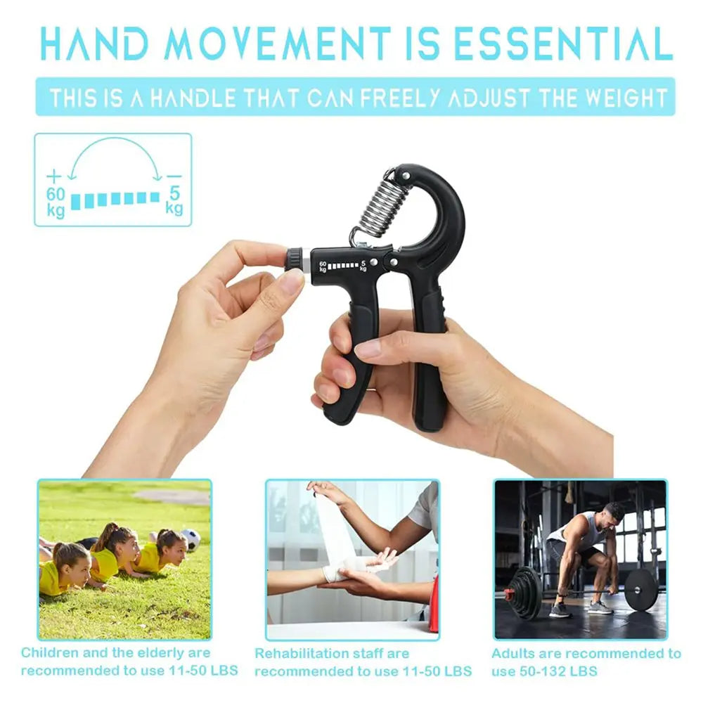 Adjustable Resistance Forearm & Hand Workout Strength Trainer– 5kg to 60kg