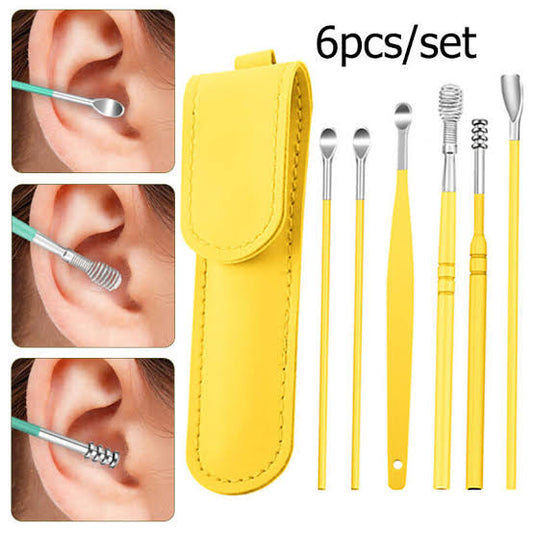 Ear Wax Cleaning Kit – 6 Pcs Ear Pick Tools | Safe & Effective Wax Removal Kit