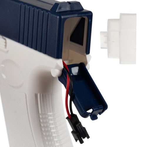 Electric automatic rechargeable water gun toy with dual magazine for boys and adults – random color