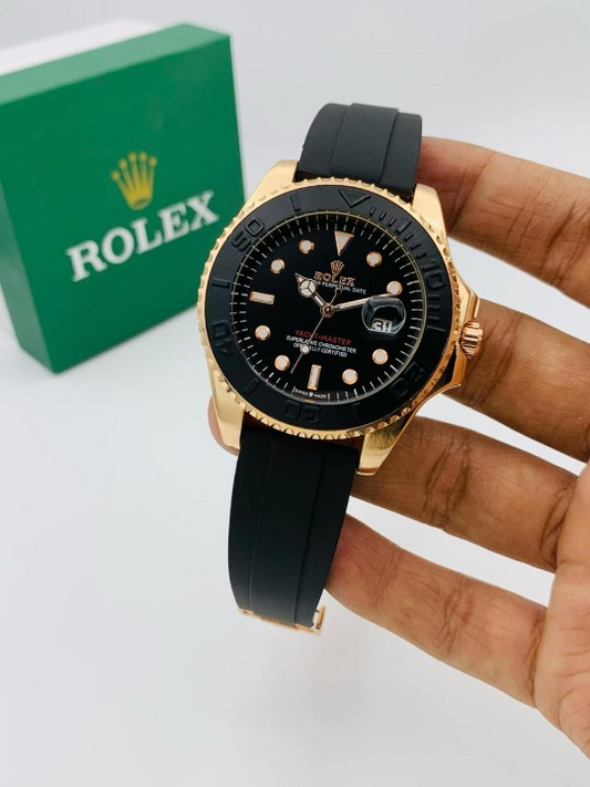 Rolex Stylish Quartz Watch for Men – Golden