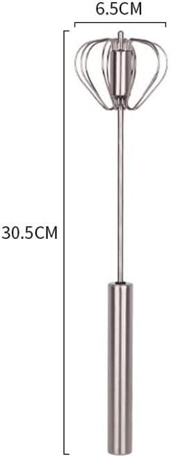 Hand Pressure Semi-Automatic Egg Beater Manual Whisk Stainless Steel Kitchen Tool