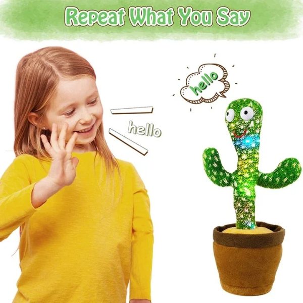 Dancing Cactus Toy – Singing, Talking, Rechargeable Plush for Kids