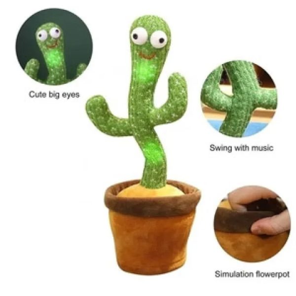 Dancing Cactus Toy – Singing, Talking, Rechargeable Plush for Kids