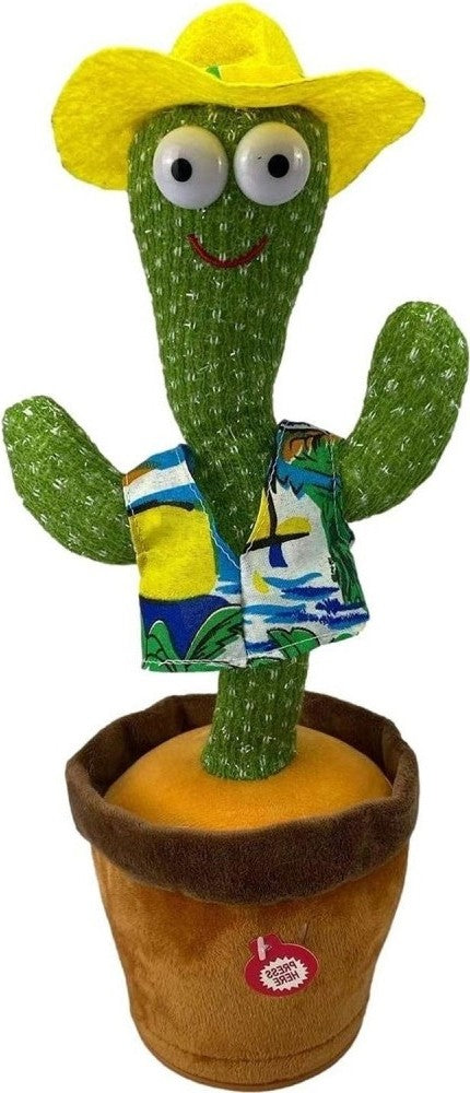dancing cactus toy for kids singing and talking rechargeable plush – front view