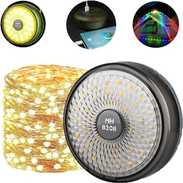 Kwznob LED String Lights & Camping Lantern – USB Rechargeable (2-in-1)