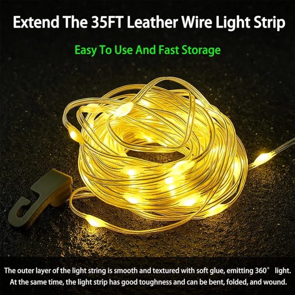 Kwznob LED String Lights & Camping Lantern – USB Rechargeable (2-in-1)