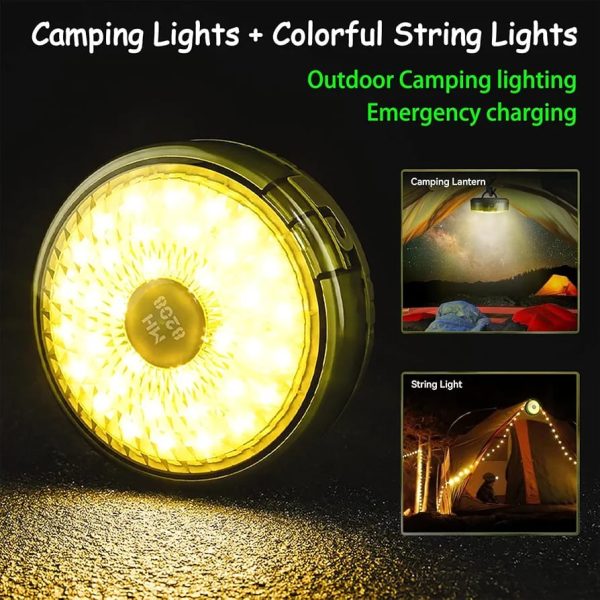 Kwznob LED String Lights & Camping Lantern – USB Rechargeable (2-in-1)