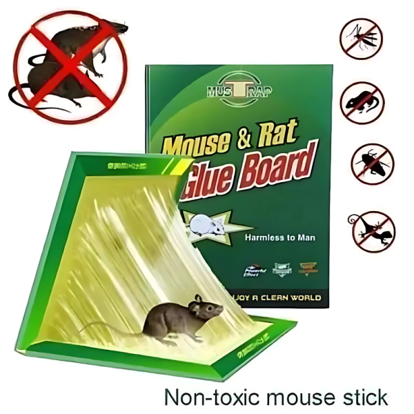Mouse Glue Trap Pack of 5 – Strong Adhesive Rodent Catcher Boards for Home, Kitchen & Office Use