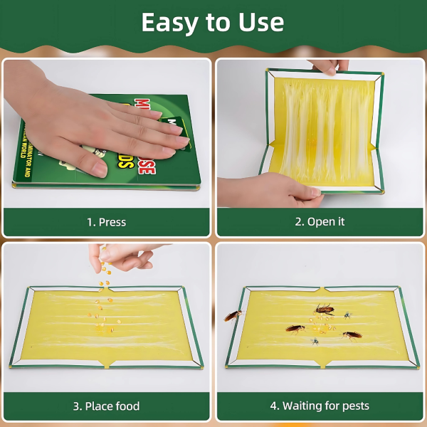 Mouse Glue Trap Pack of 5 – Strong Adhesive Rodent Catcher Boards for Home, Kitchen & Office Use