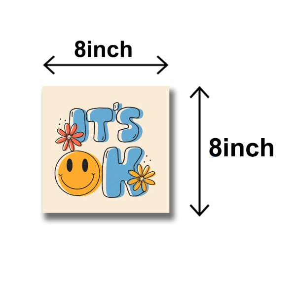 Pack of 4 Colourful Motivational Wooden Frames – Wall Art for Kids & Girls’ Room