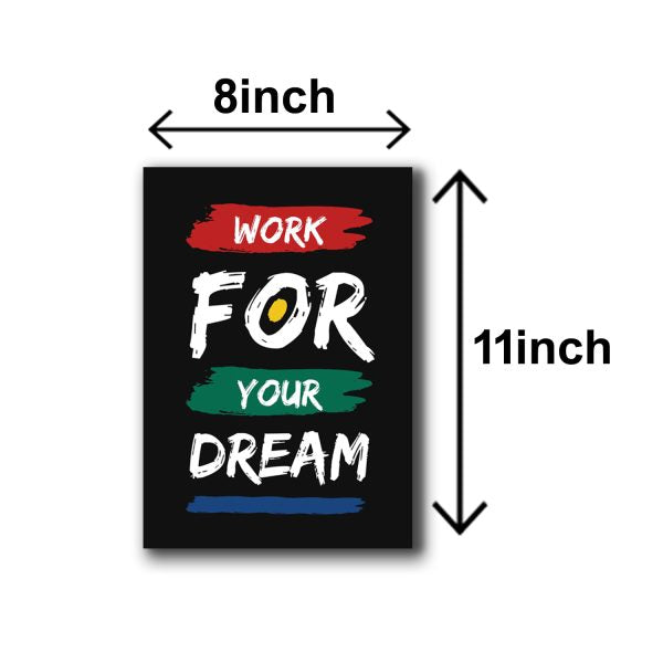 Pack of 6 Motivational Sticky Wooden Frames – Islamic Calligraphy Wall Decor