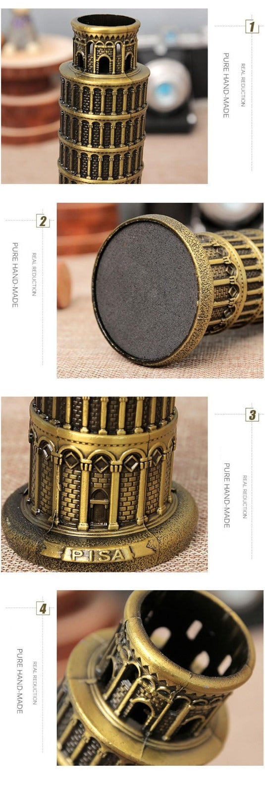 Pisa Tower Metal Model – Elegant Home & Office Décor