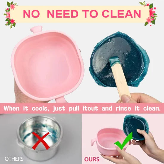 Portable Silicone Wax Warmer | Electric Wax Heater Machine for Hair Removal | Hot Pot Wax Melter for Home Use