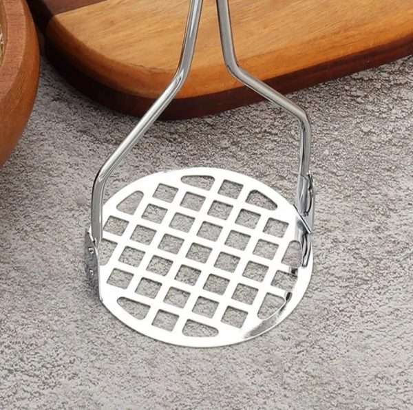 Potato Masher Stainless Steel Kitchen Vegetable Ricer | Manual Crusher Tool for Potato, Banana, Egg – Random Color