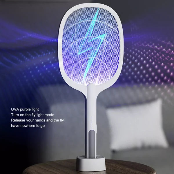 Rechargeable Electric Mosquito Killer Racket – 2-in-1 with LED Light