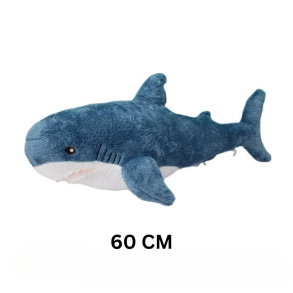 Ryttir Giant Shark Stuffed Animal Plush Pillow – Soft 35.4 inch Blue Shark Toy with White Belly and Fierce Teeth, Perfect for Kids, Boys, Girls, and Ocean Lovers