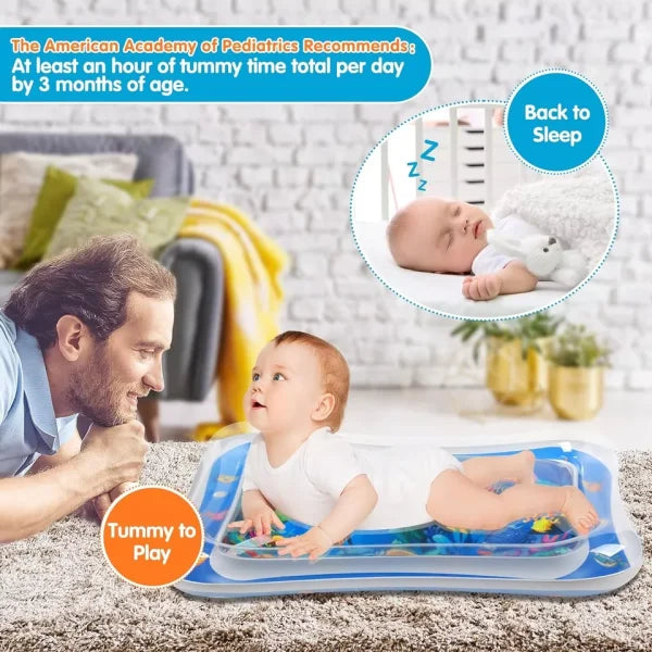 Inflatable Tummy Time Water Mat for Babies – Leakproof & Colorful Design