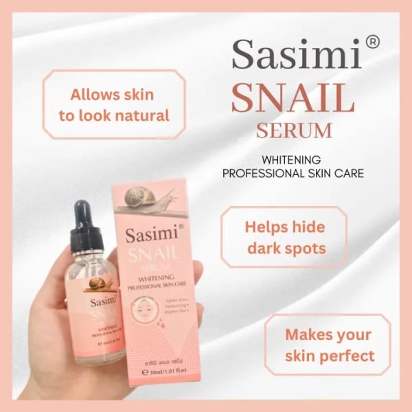 Sasimi Snail Serum | Anti-Aging, Whitening & Moisturizing Serum for Pores, Acne & Dark Spots – 30ml