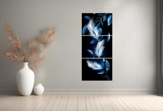 Set of 3 Wooden Photo Premium Wall Decor