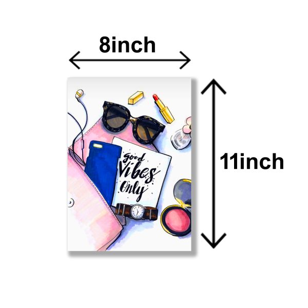 Makeup-Themed Girls' Room Wooden Sticky Wall Art (Set of 6)