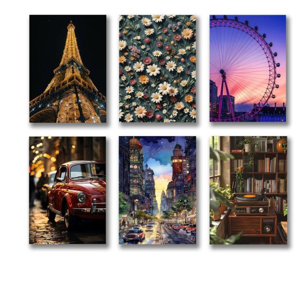 Set of 6 Wooden Canvas Frames – Stylish Wall Decoration