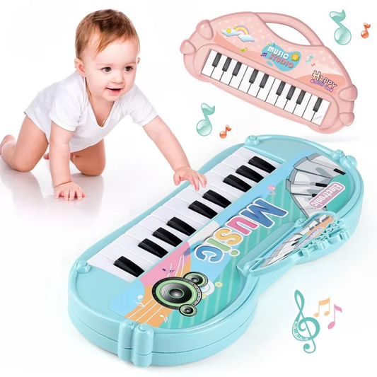 "Stuffed 13-key electronic piano toy for kids – early educational musical instrument in random color"