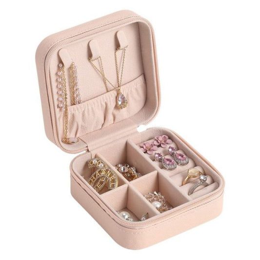 Latest Compact Jewelry Organizer Box | Premium Leather Storage for Accessories (Random Color)