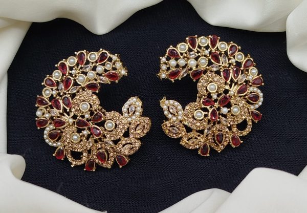 Dark Pink Oval Crystal Bracelet – Stunning Party Wear Jewelry