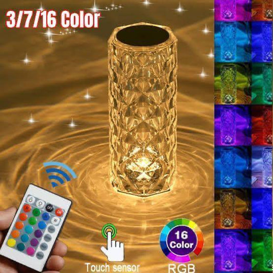 Diamond Rose Crystal Touch Lamp with Remote – 16 Color Bedside Light
USB Rechargeable Acrylic Crystal Table Lamp – Romantic Rose Shadow
16 Colors Diamond Crystal LED Lamp – Touch & Remote Control Bedside Lamp
