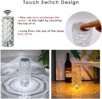 Diamond Rose Crystal Touch Lamp with Remote – 16 Color Bedside Light
USB Rechargeable Acrylic Crystal Table Lamp – Romantic Rose Shadow
16 Colors Diamond Crystal LED Lamp – Touch & Remote Control Bedside Lamp

