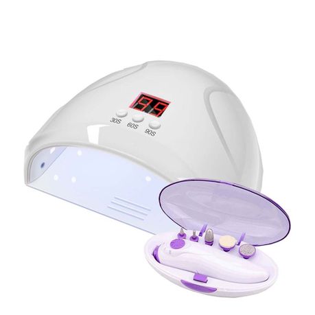2 in 1 LED Nail Dryer & Electric Nail Kit | Manicure & Pedicure Tool with 5 Attachments